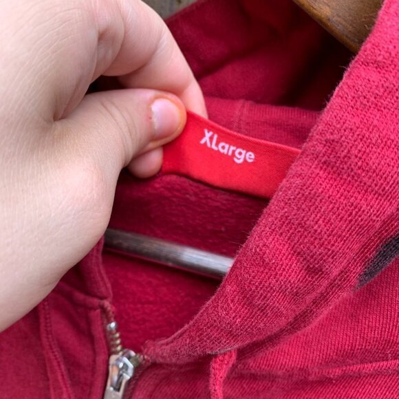 Supreme Bone Zip Up Sweatshirt Cardinal Red XL - Picture 5 of 13